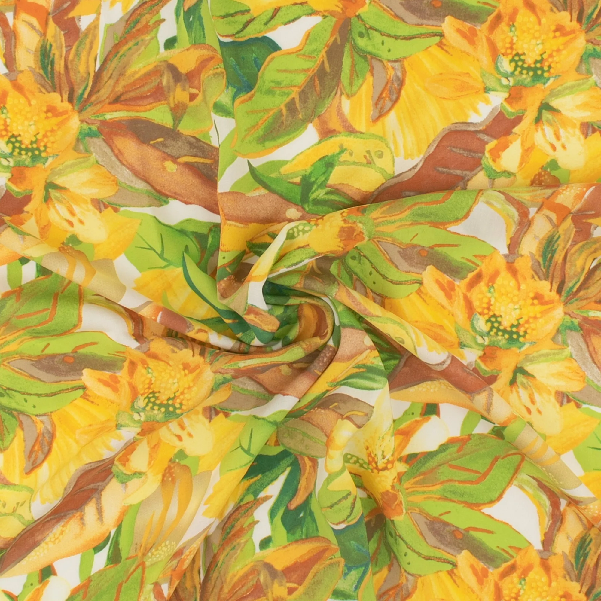 Printed Voile - KATIA - 001 - Yellow