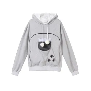 Pullover Mesh Pocket Cat Hoodie