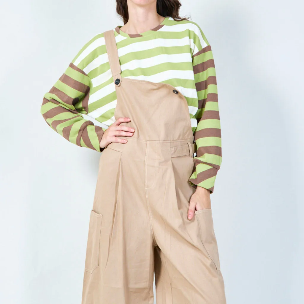 Relaxed fit overalls with front pockets wholesale