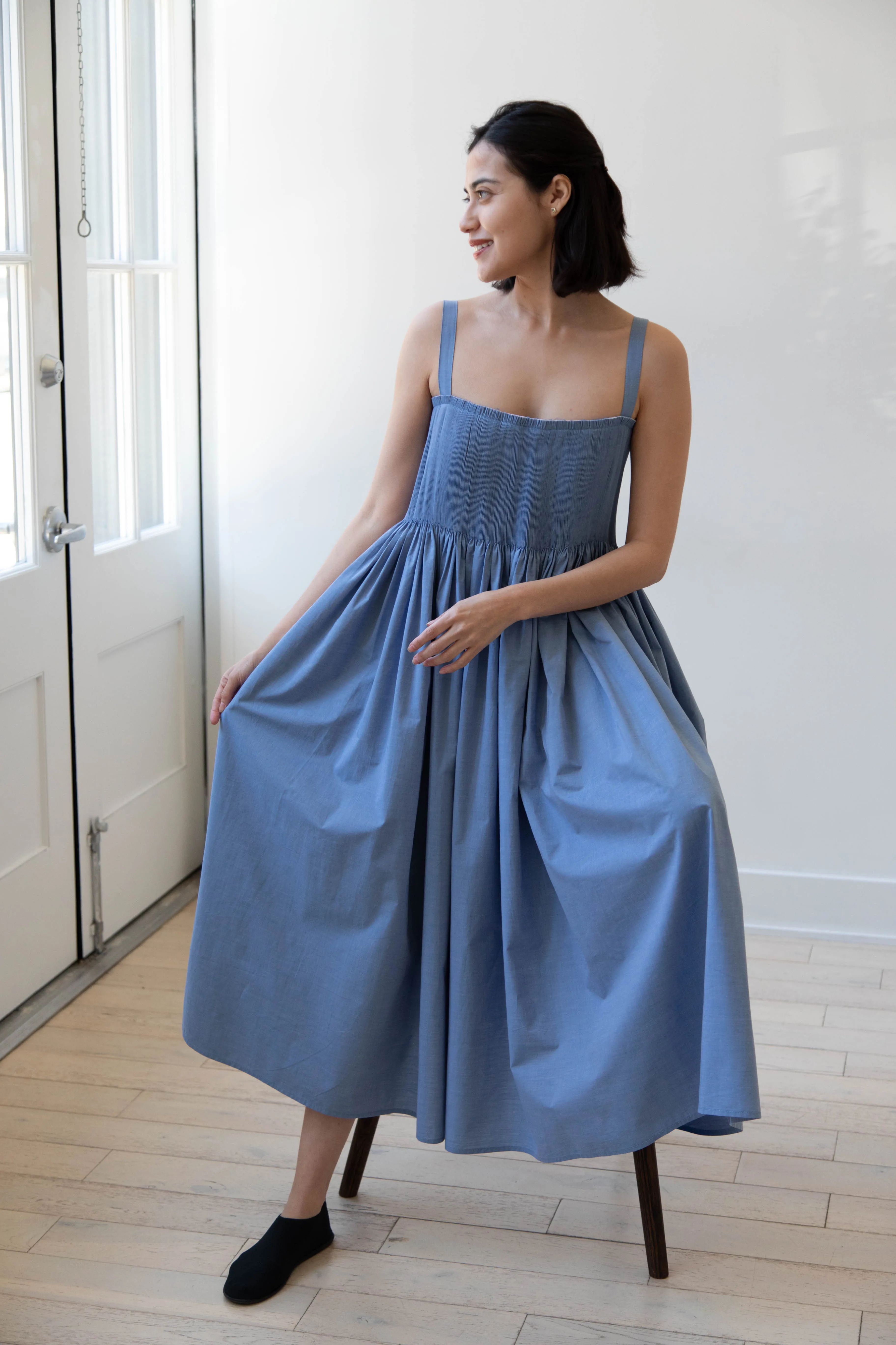 Renata Brenha | Gal Dress in Blue Cotton