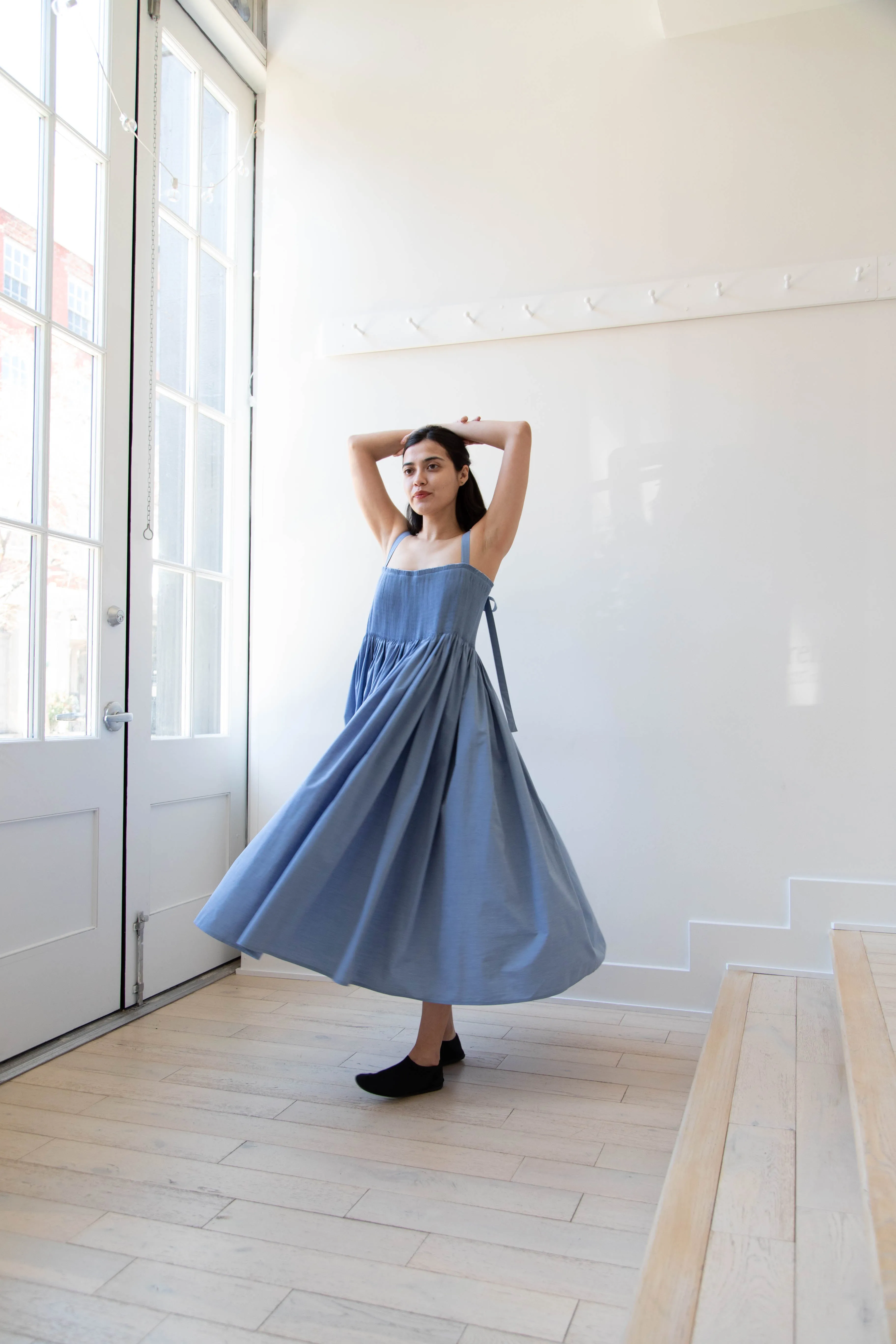 Renata Brenha | Gal Dress in Blue Cotton