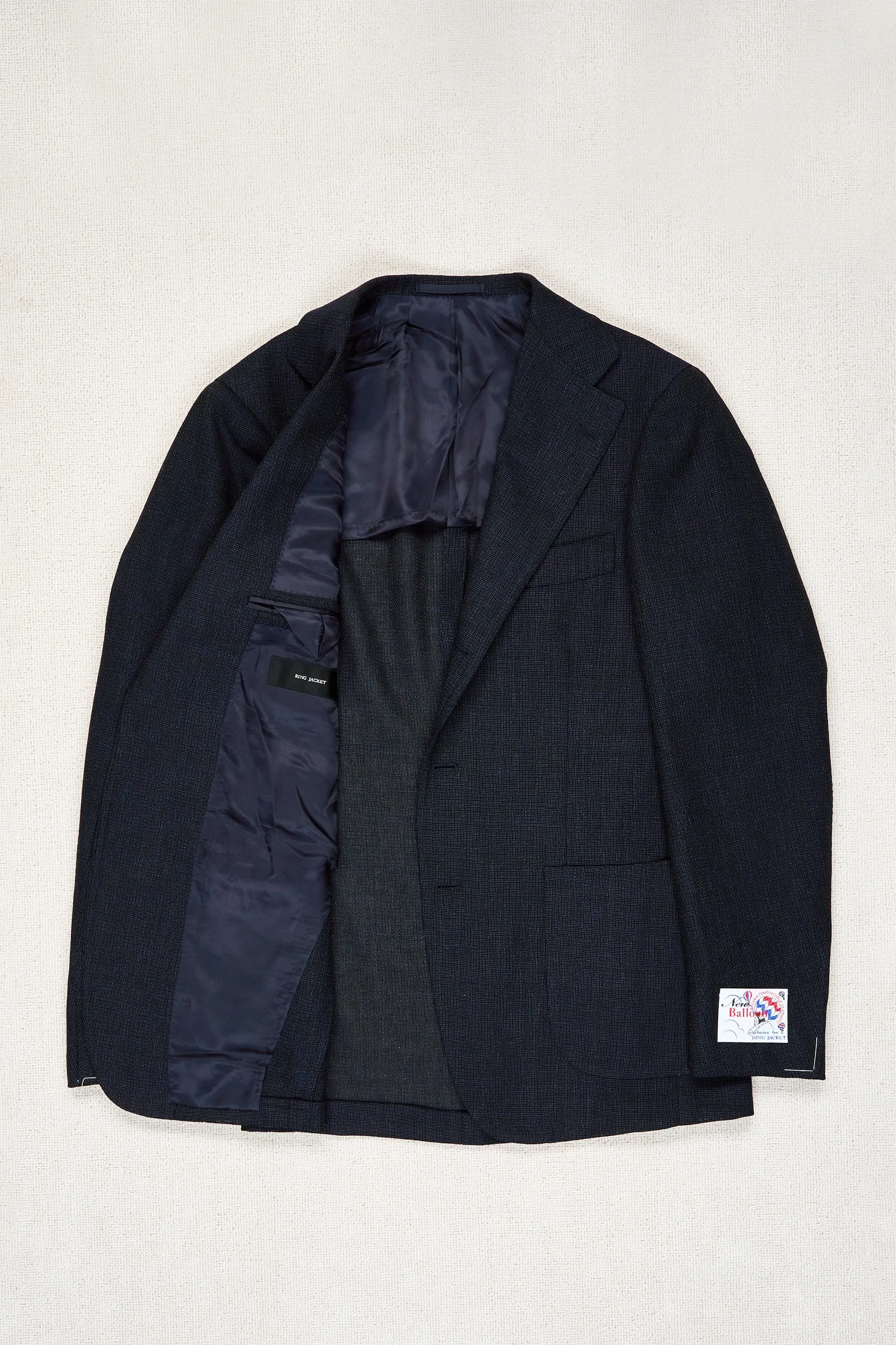 Ring Jacket 269F Dark Blue Balloon Wool Sport Coat