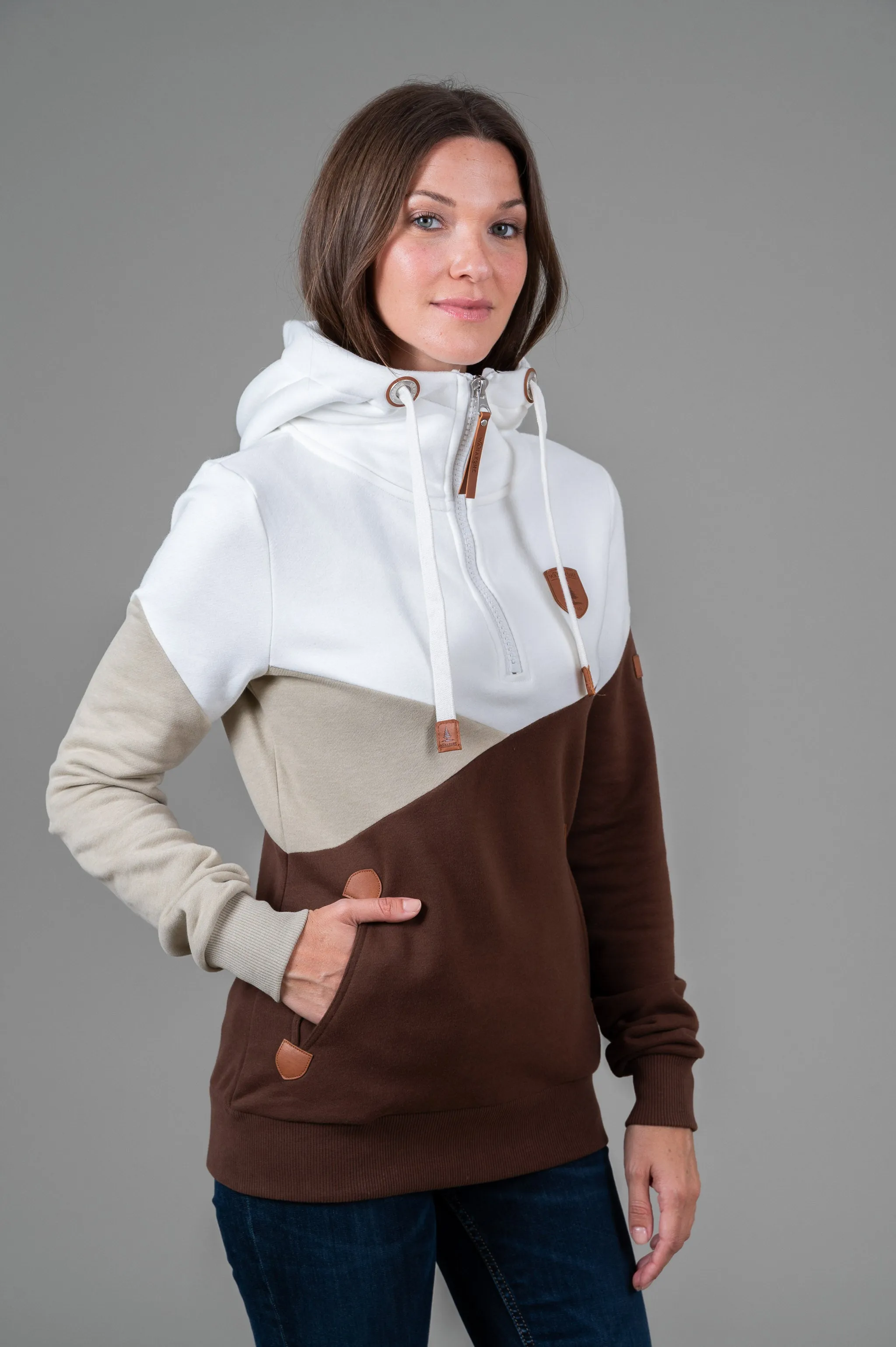 Roxy Mahogany Mix Half-Zip Hoodie