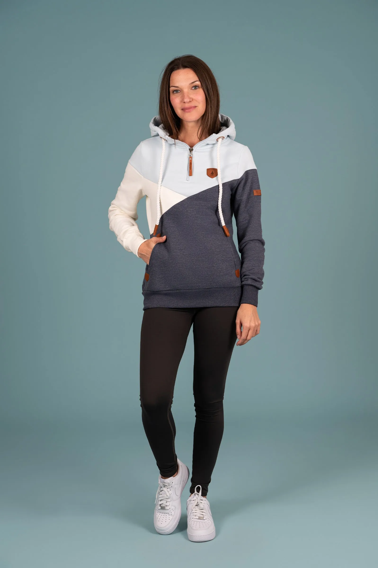 Roxy Navy Mix Half-Zip Hoodie