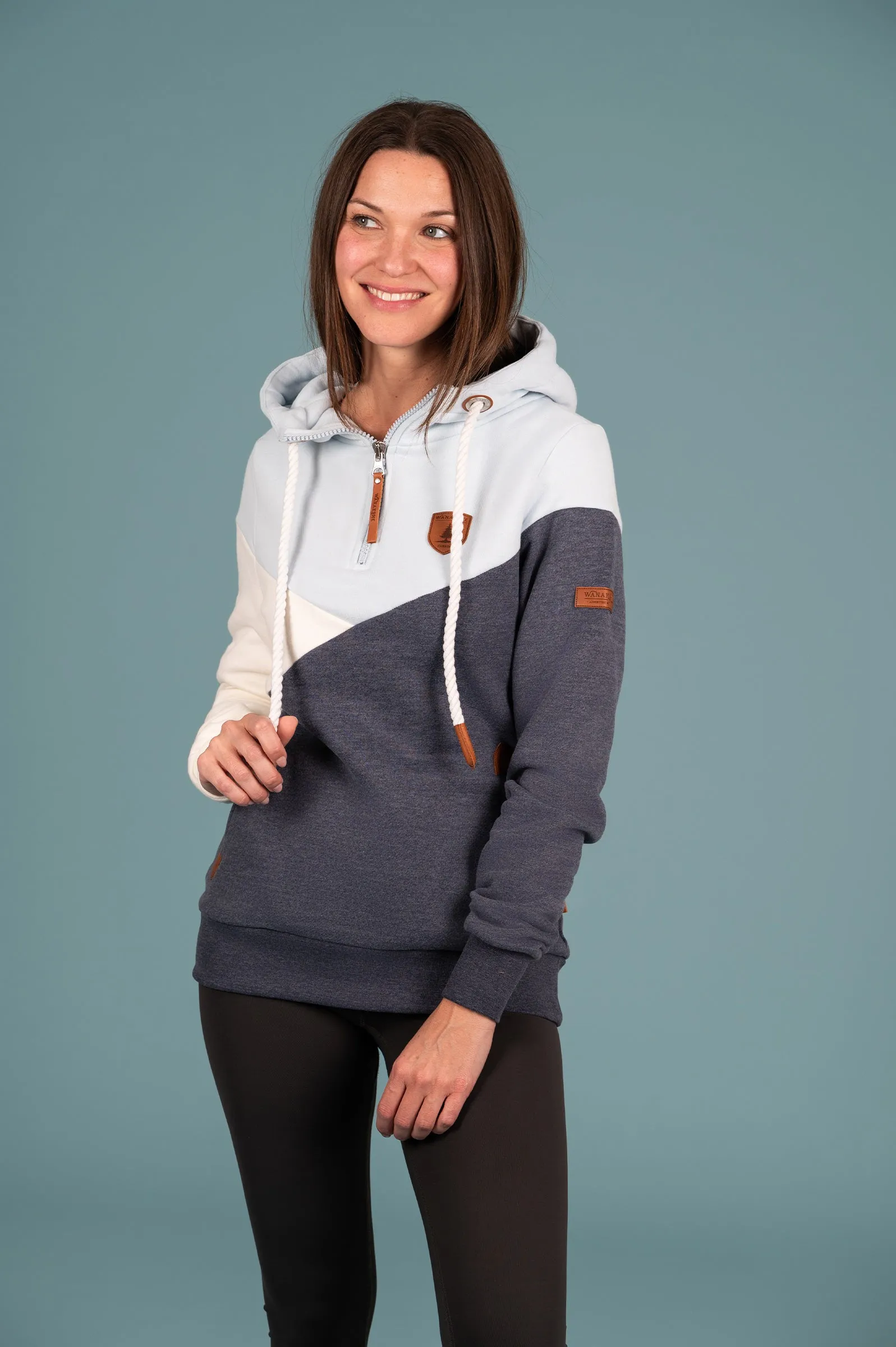 Roxy Navy Mix Half-Zip Hoodie