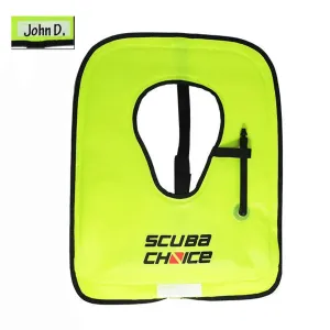 Scuba Choice Adult Neon Yellow Snorkel Vest with Name box, Large