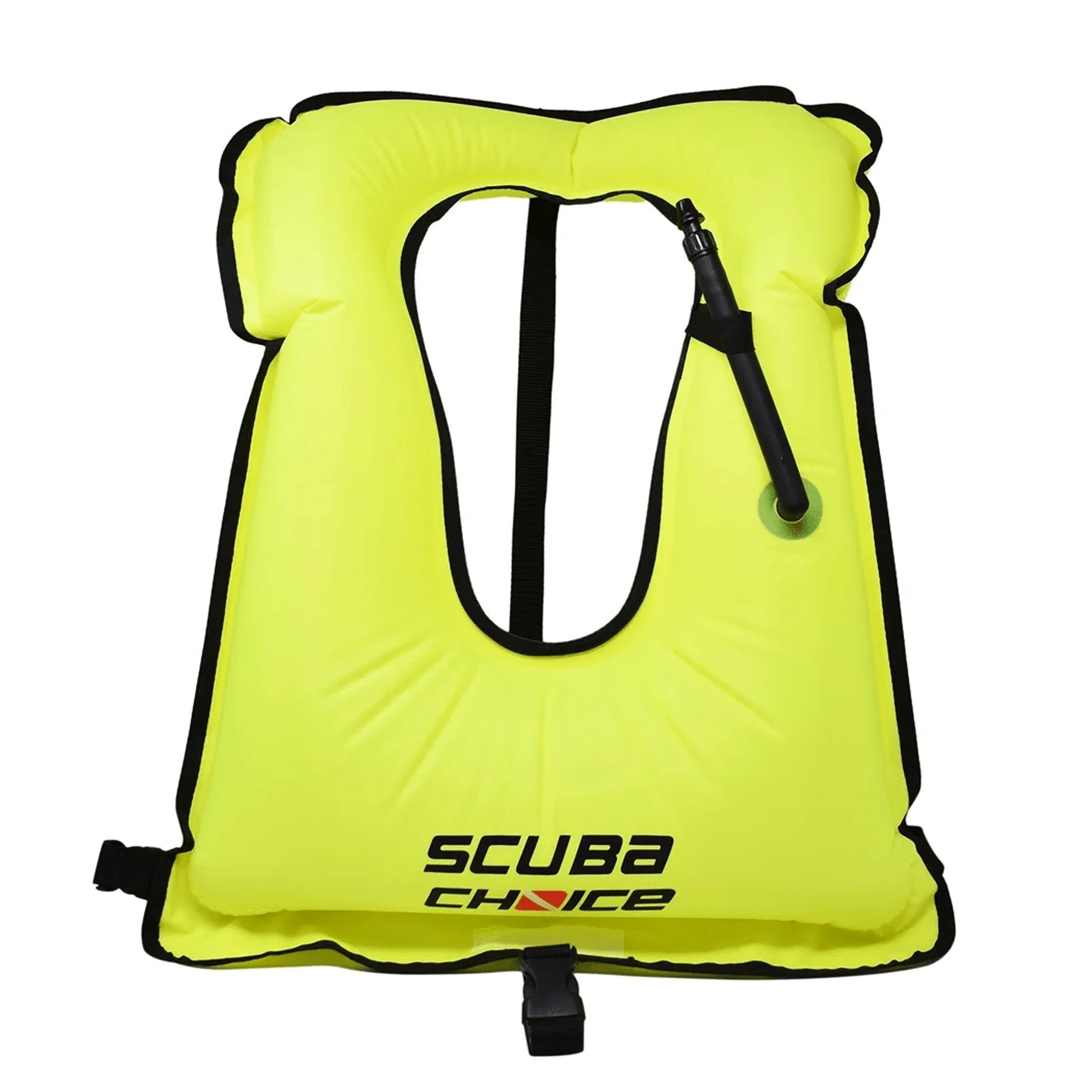 Scuba Choice Adult Neon Yellow Snorkel Vest with Name box, Large