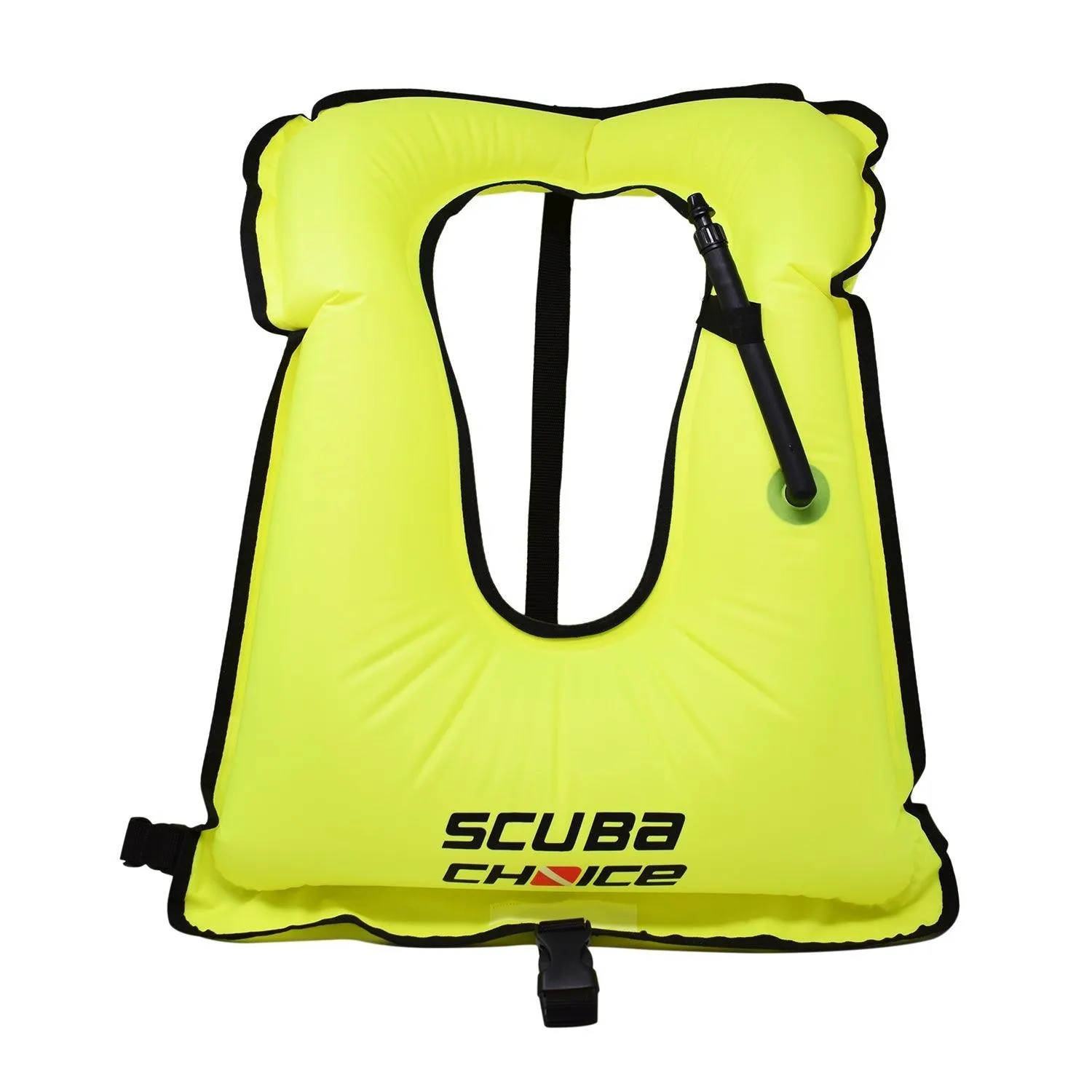 Scuba Choice Adult Neon Yellow Snorkel Vest with Name box, X-Large