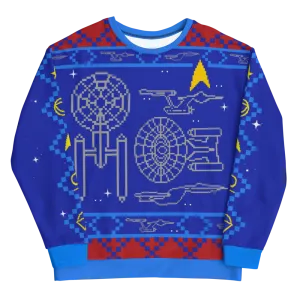 Star Trek Schematics Holiday Unisex Crewneck Sweatshirt