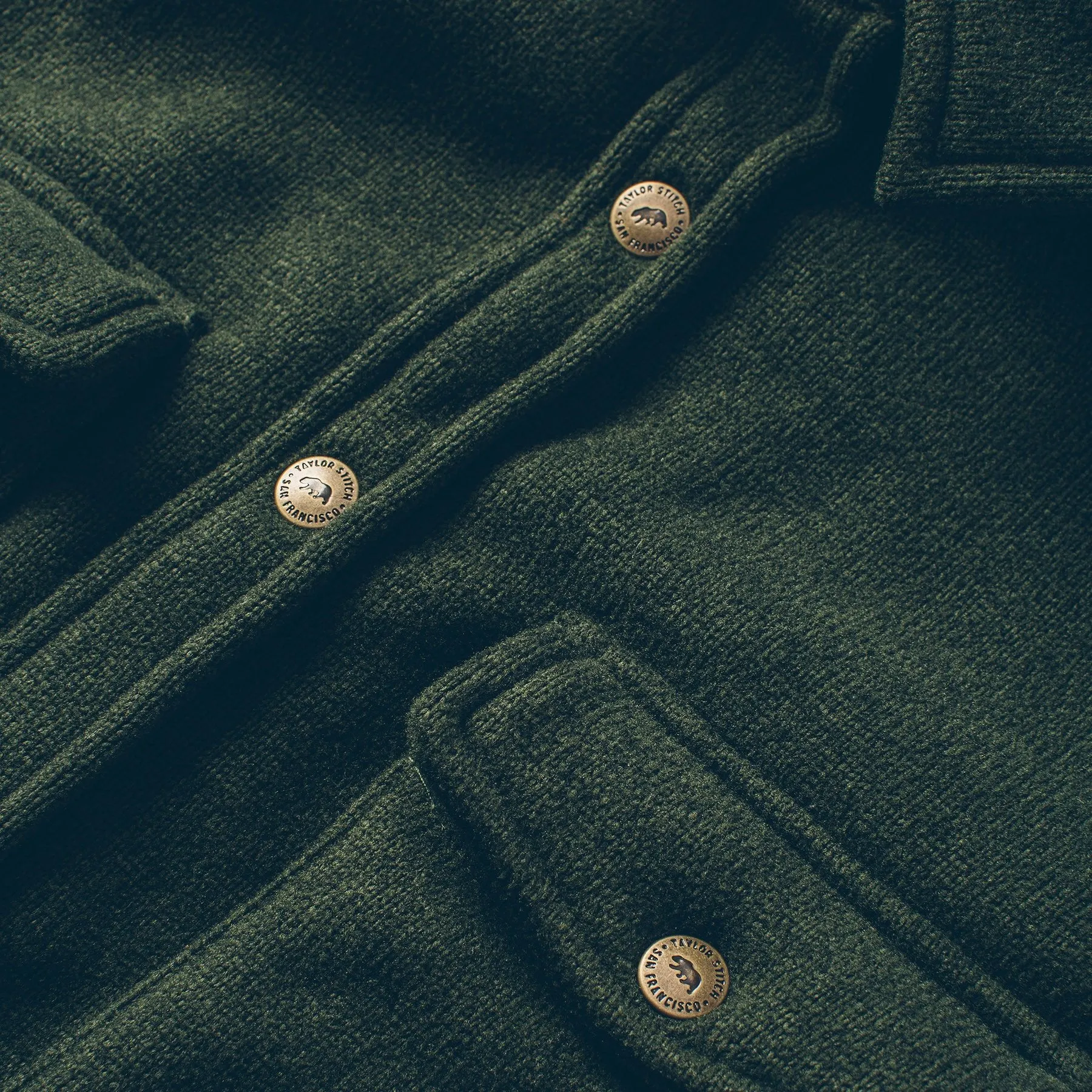 The Big Sur Jacket in Heather Olive Polartec