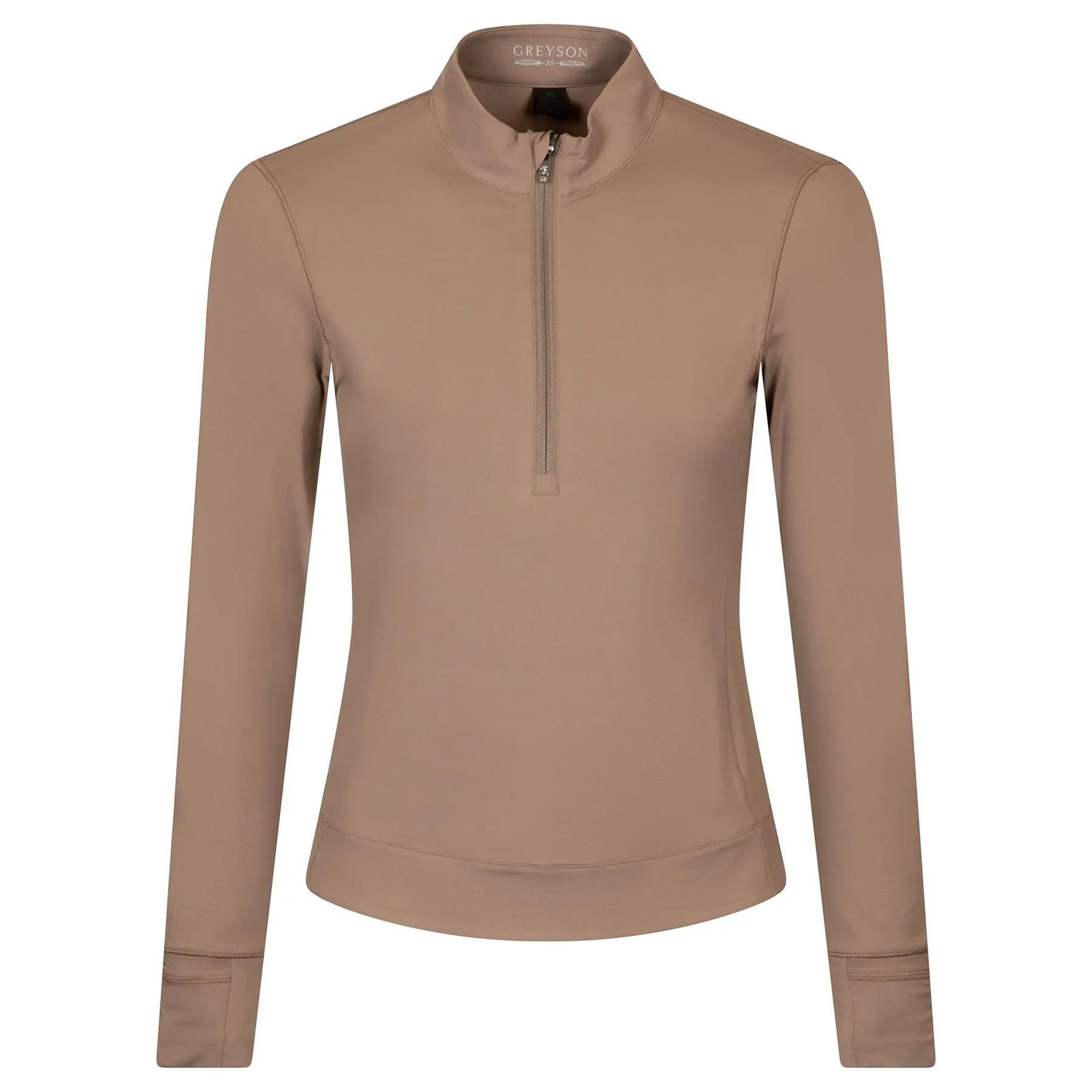 Womens Color Block Halley II Quarter Zip Mid Layer Clay - AW24