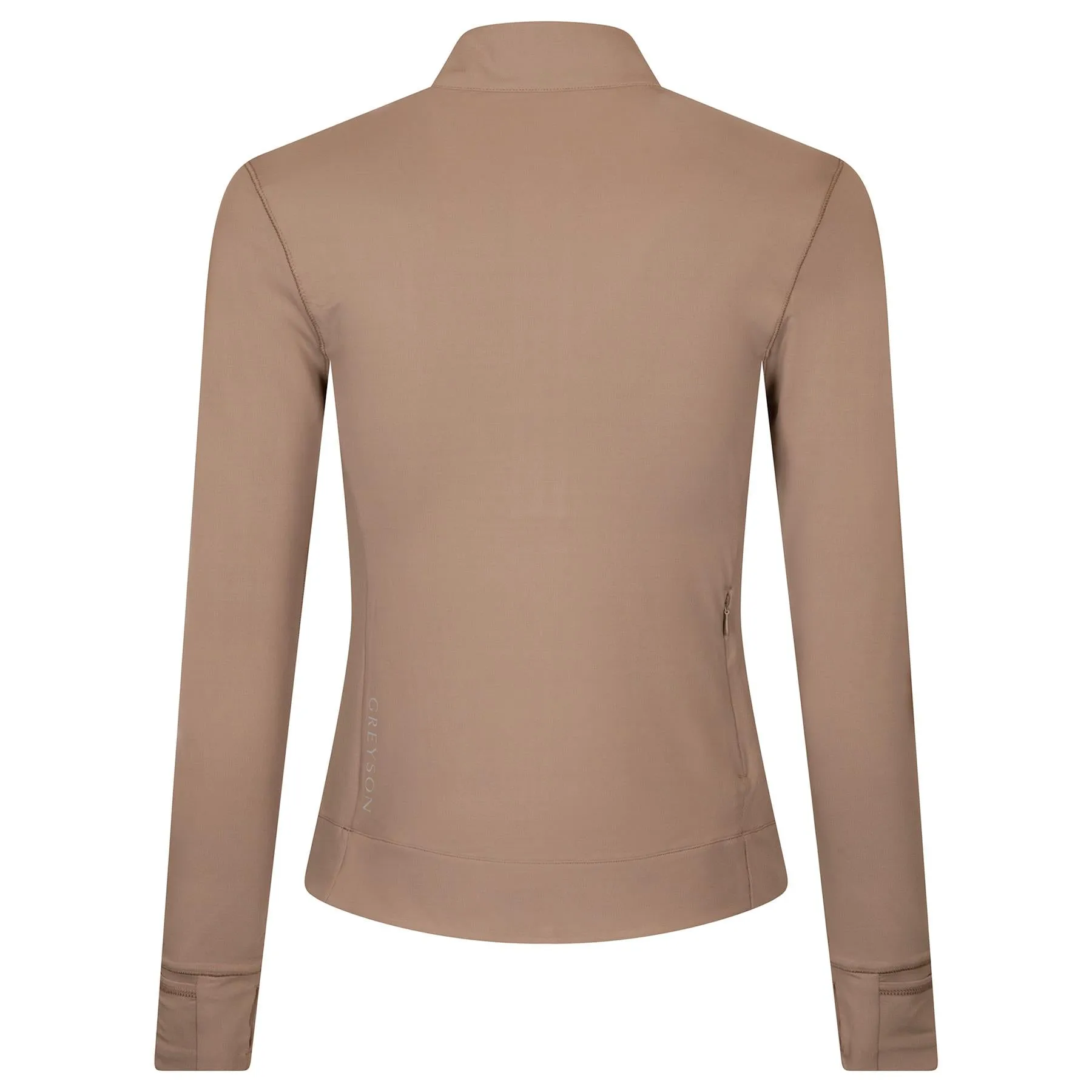 Womens Color Block Halley II Quarter Zip Mid Layer Clay - AW24