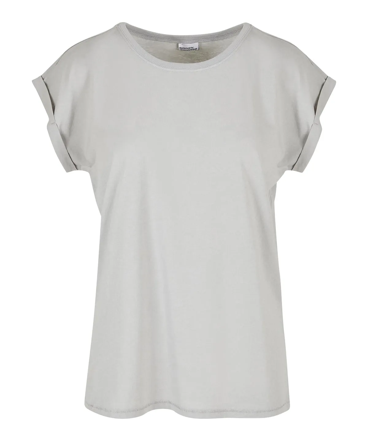 Womens extended shoulder tee | Light Asphalt