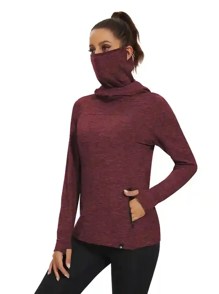 Women's Hooded Thermal Top with Neck Gaiter