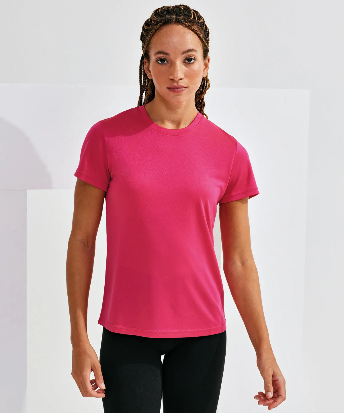 Womens TriDri® textured recycled tee | Lightning Pink